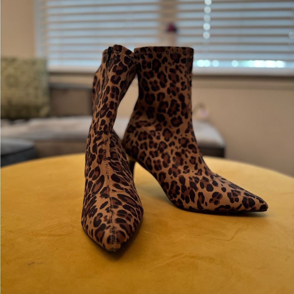 Mix No. 6 Leopard Print Heeled Boots